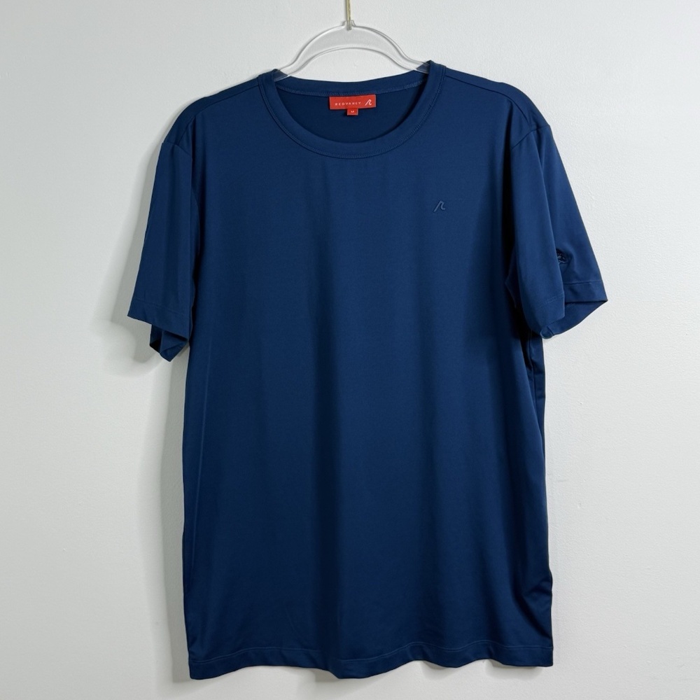 Redvanly T Shirt Men's M Teal Performance Lightweight SS Golf Modal Logo